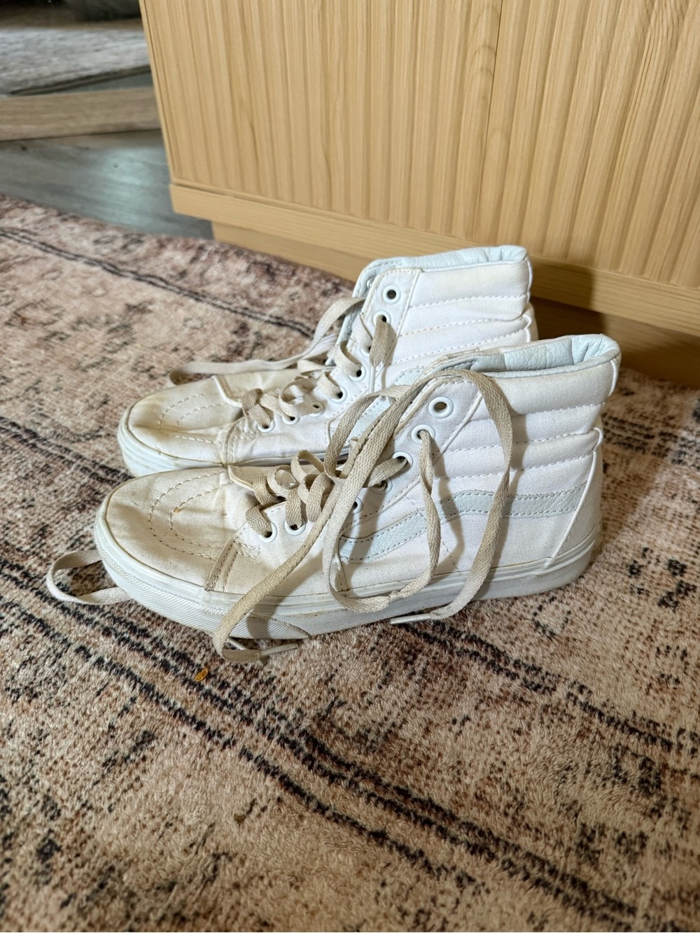 Vans Women's White High-Top Lace-Up Sneakers